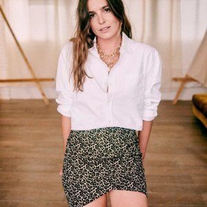 Sezane Jupe Calvi/ CALVI SKIRT in Leopard Marron Dore